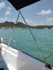 Alugue o Boston Whaler de 19 pés em Jolly Harbour