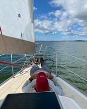 Chesapeake Bay Sailing Charter - 33' Cape Dory sailing from Kilmarnock, Virginia