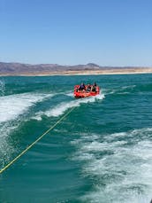 Bateau de fête de 24 pieds pour propriétaire le mieux noté avec tubing, wakeboard, jouets sur sable et wakesurf