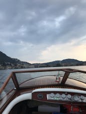 Vintage Wooden Open Limousine Boat in Menaggio