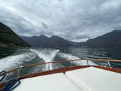 Vintage Wooden Open Limousine Boat in Menaggio