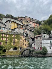 Vintage Wooden Open Limousine Boat in Menaggio