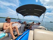 Harris Tritoon for 15 people available on Lake Conroe in Montgomery,