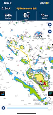 Charters à la voile en monocoque de 46 pieds aux Fidji pour/jour/nuit/Des voyages exclusifs !