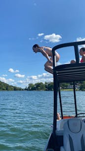 Slide Pontoon on Candlewood Lake