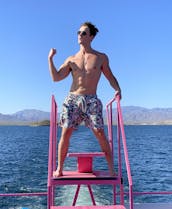 Incredible 40ft Pink Party Barge in Peoria, Arizona