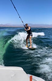Monterey 218 Surf Edition Wakeboat on Lake Pleasant, AZ