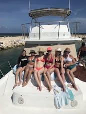 53' Hatteras All-Inclusive Yacht Charter (Playa del Carmen)