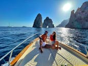 Amazing Full Day Experience in Positano, Italy Aboard this 32 ft Walk Around Boat