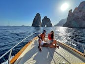 Amazing Full Day Experience in Positano, Italy Aboard this 32 ft Walk Around Boat