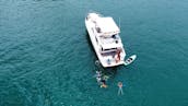 Passeio privado de baleias em iate de luxo de 53 pés ao pôr do sol, Manuel Antonio-Quepos  