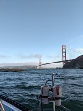 Curated Sailing Experience from the Golden Gate Bridge: Islander 36 Sailboat