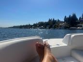 Enjoy Seattle on the water in a 23ft bowrider for 10 people with a bathroom! 