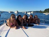 Pacote de iate de aventura Party Cove de 38 pés - barcos esportivos, capitães e jetski