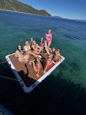 Large Party Boat Pontoon Charter in South Lake Tahoe for up to 35 Guests