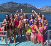 Large Party Boat Pontoon Charter in South Lake Tahoe for up to 35 Guests