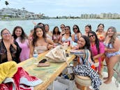 St. Pete Pink Turtle Tiki Boat - Up to 18ppl