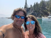 Pontón Godfrey Monaco de dos pisos con tobogán acuático en alquiler en North Tahoe