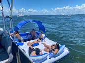 Silverwave 22' Pontoon Rental from Downtown Tampa Area /Sunset & Evening Cruises