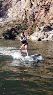 Enjoy a carefree day at Saguaro Lake with Captain Sheldon on a new 2024 wakeboat