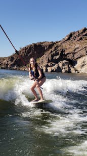 Enjoy a carefree day at Saguaro Lake with Captain Sheldon on a new 2024 wakeboat