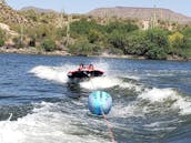 Enjoy a carefree day at Saguaro Lake with Captain Sheldon on a new 2024 wakeboat