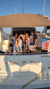 36' Carver Yacht on the Washington, DC waterfront 
